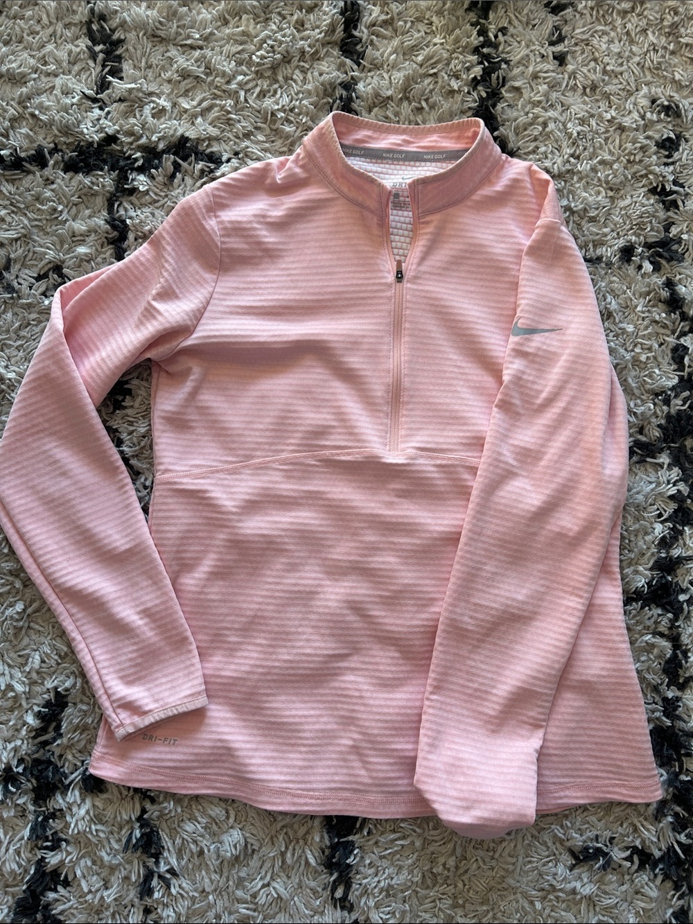 Nike Women’s Light Pink Half-Zip Turtleneck Sweater